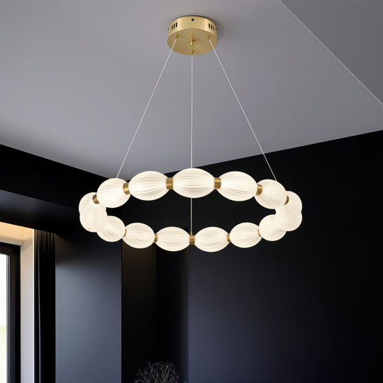 Závesný LED luster FAUSTO II, 42W, Studené/Teplé/Neutrálne svetlo, Nastaviteľná výška, Zlaté Moderné Lustre Predvolený názov Alessandro Design