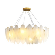 VAUX-LE-VICOMTE Elegance krištáľový luster, 5x E14, priemer 42 cm, zlatý, nastaviteľná výška