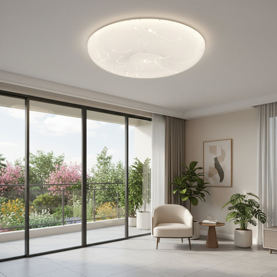 Okrúhle LED stropné svietidlo 23 cm, 22W, 3000K / 4000K / 6000K, biele, kovové a akrylové LED stropné svietidlá Predvolený názov Alessandro Design