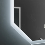 Polygonové LED zrkadlo, 60X80cm, snímač Hexaluce MotionGlow Marcello, systém odhmlievania, hodiny a teplomer, stmievateľné