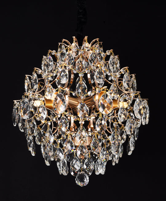 Krištáľový luster CRYSTARA Nobile, 5x E14, Priemer 40cm, lesklé zlaté Krištáľové lustre Predvolený názov Alessandro Design