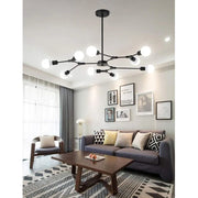 Architek nona luster, 9x E27, čierny, kov