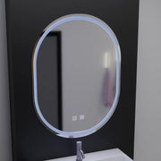 Oválne LED zrkadlo 60x80cm Velara Touch Marcello Dimible Defrition System