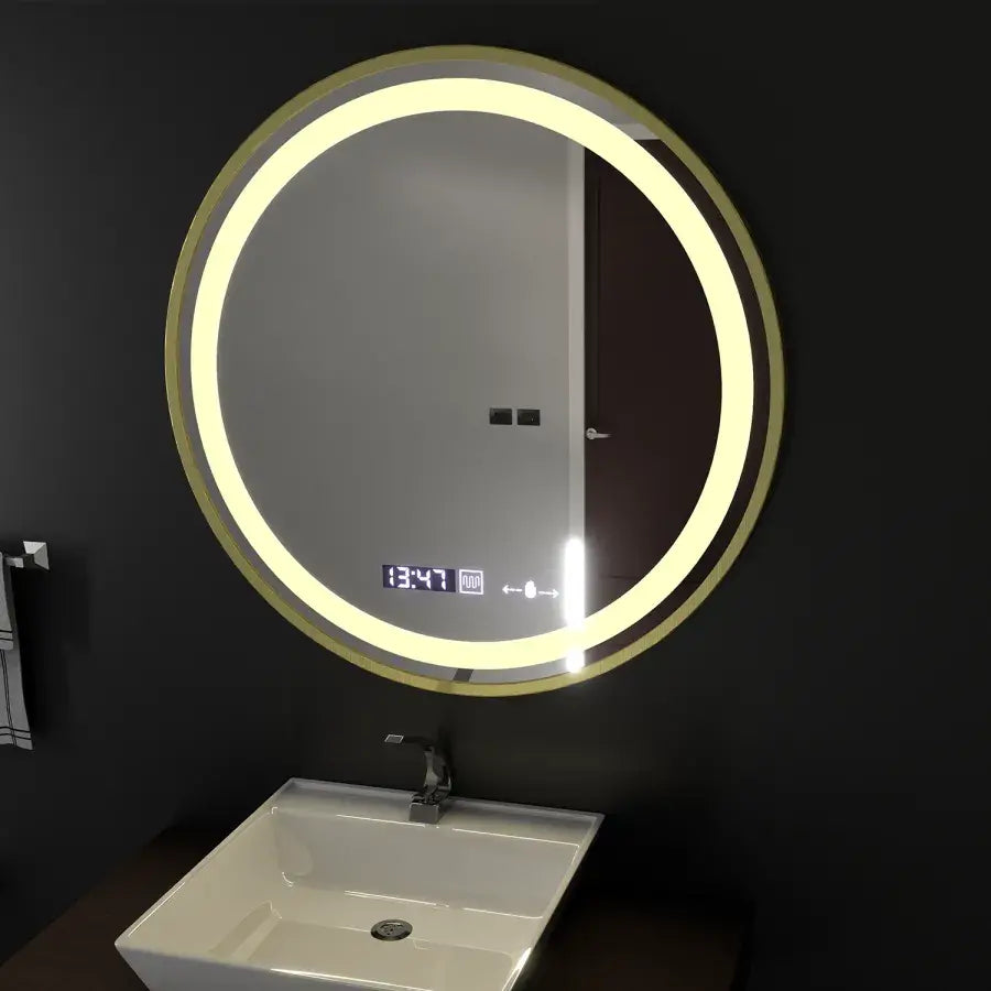 Zrkadlo LED Round 70 cm Celesti Royale Gold Motionglow MARCLELLL SMEABLE HODOVANIE SYSTÉM