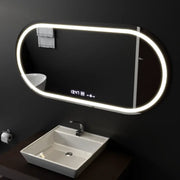 80x50cm oválne LED zrkadlo alterna Motionglow senzor Marcello Smoteble Clock Defosting System