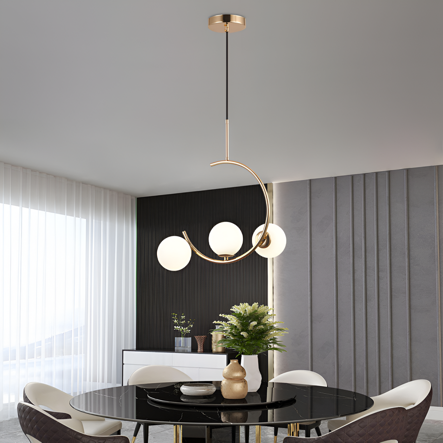 Luster LOFT Átriový, 3x G9, biele zlato, kov, nastaviteľná výška