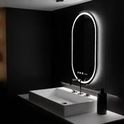 Oválne LED zrkadlo, 60x80cm, Eminence MotionGlow Marcello, Demister System, Hodiny & Teplomer, Stmievateľné