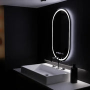 Oválne LED zrkadlo, 60x80cm, Eminence MotionGlow Marcello, Demister System, Hodiny & Teplomer, Stmievateľné