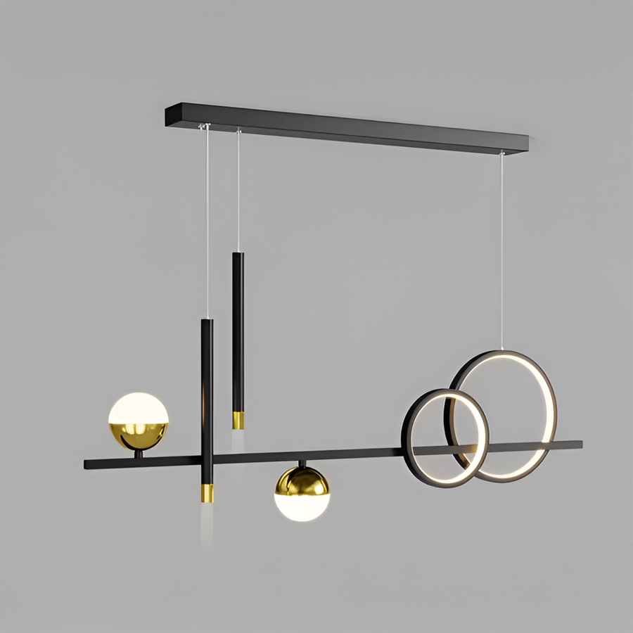 Závesný LED luster s diaľkovým ovládaním DAMARA 46W, studené/teplé/neutrálne svetlo, stmievateľné, čierne, výškovo nastaviteľné