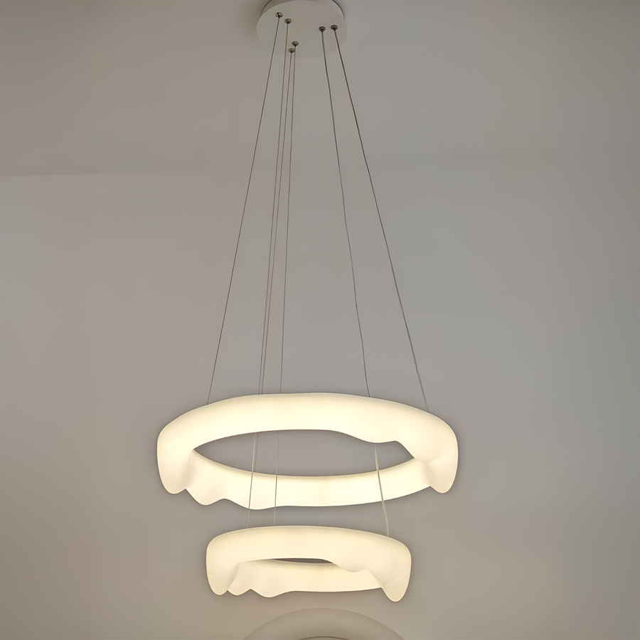 LED luster, závesný s diaľkovým ovládaním, AMADEO, 90W, studené/teplé/neutrálne svetlo, stmievateľné, nastaviteľná výška, biely, LT271