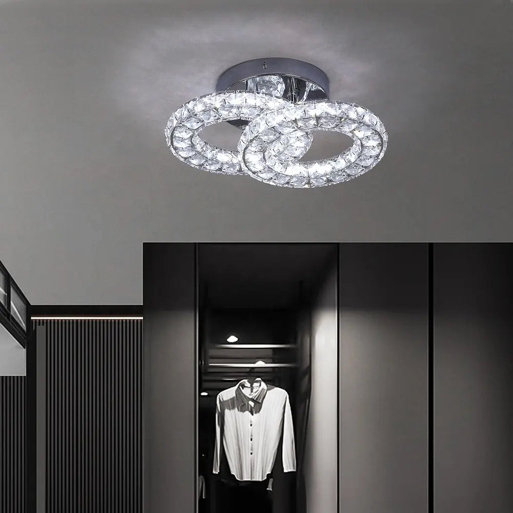 LED krištáľ LED LED s Zabinou 32W Chrome Diaľkovým ovládačom