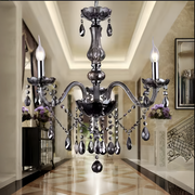 Crystal Cristal Luster 3xE14, priemer 48 cm, čierna, nastaviteľná výška