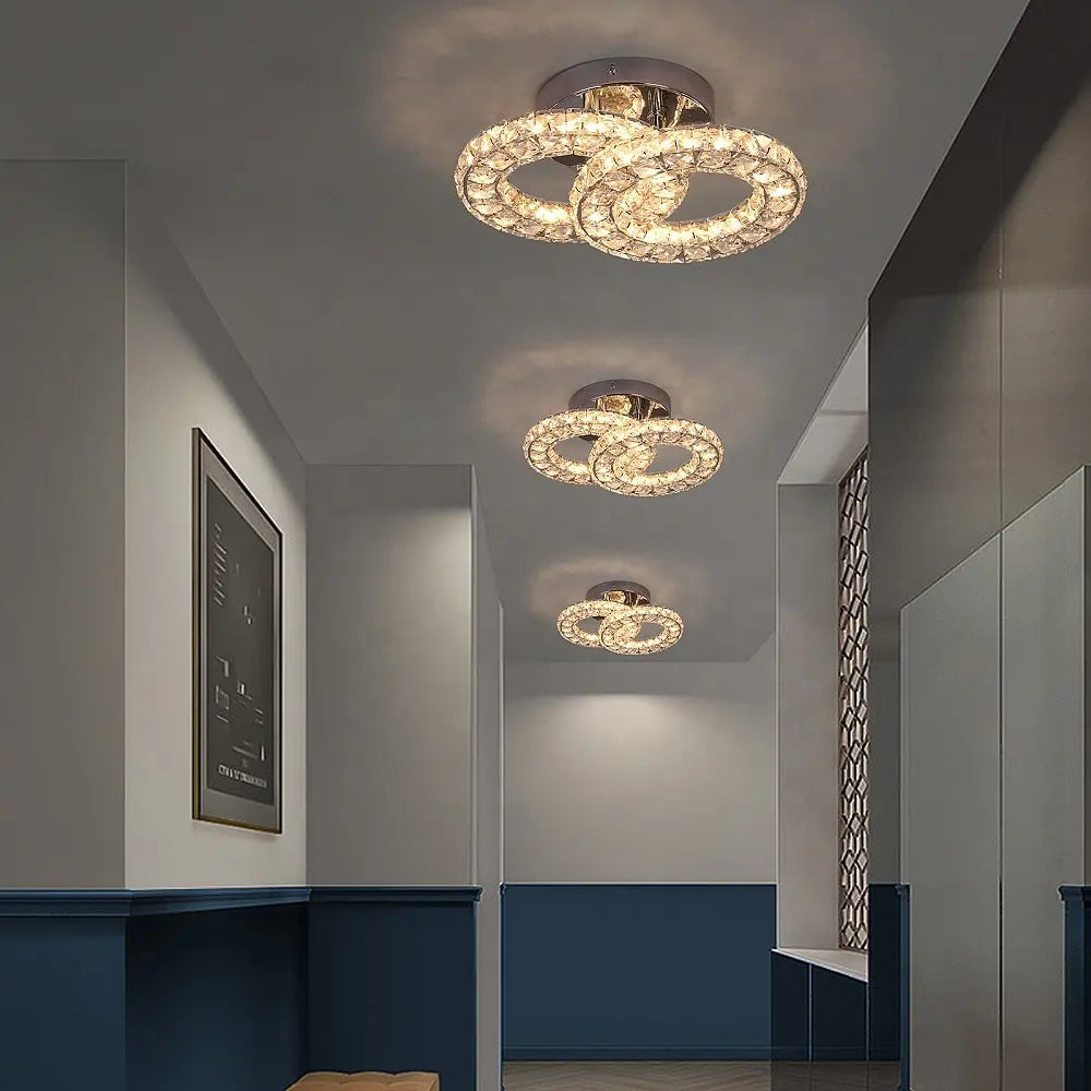LED krištáľ LED LED s Zabinou 32W Chrome Diaľkovým ovládačom