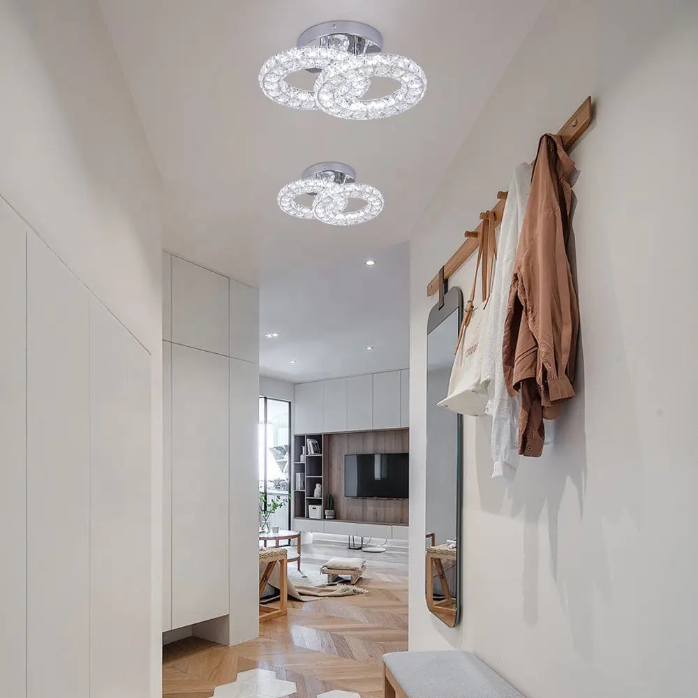 LED krištáľ LED LED s Zabinou 32W Chrome Diaľkovým ovládačom