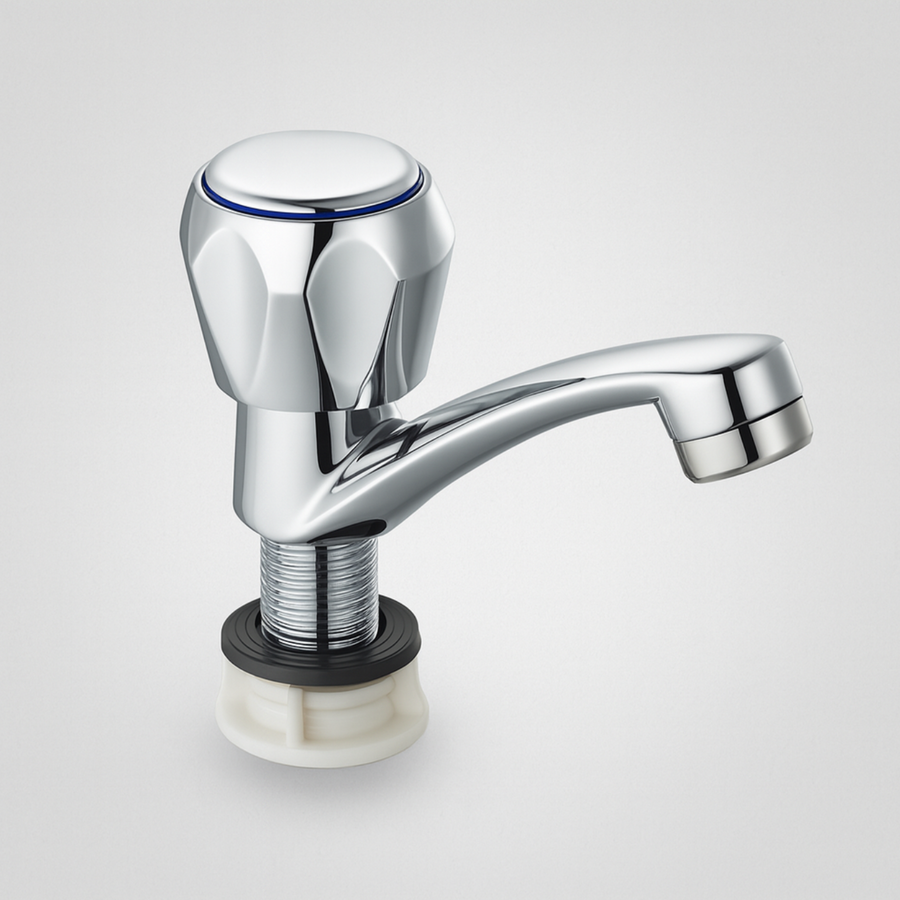 Kúpeľňová batéria s montážou na umývadlo, studená voda, jednorúčka, lesklý chróm