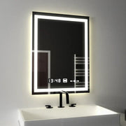 Obdĺžnikové LED zrkadlo 45x60cm Verite Motionglow MARCLELL SMONABLE CLOCKY SYSTÉM A SMOLNÝ TERMOMERMER