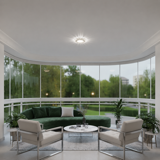 ORBITA LED Spot, 5 W, okrúhle, studené / teplé svetlo, starožitný bronz, živica a sklo LED Spot Predvolený názov Alessandro Design