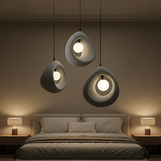 FOAMER Moderný luster, 35 cm, závesný, 1 X E27, sivý, kov a pena, nastaviteľná výška Moderné lustre Predvolený názov Alessandro Design