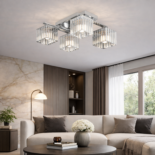 Gruzínsky luster, LC115/4, 4x E27, chróm, kovové Klasické lustre Predvolený názov Alessandro Design