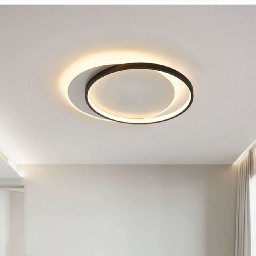 LED luster s diaľkovým ovládaním CHIARA 76W, 3 kruhy, studené/teplé/neutrálne svetlo, stmievateľné, čierny