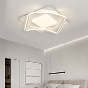 LED túžba s diaľkovým ovládaním moderného vetra, 106 W, 2 štvorce, studené/horúce/neutrálne svetlo, nestabilné, biele