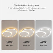 Luster LED s diaľkovým ovládacím svetlom, 98 W, oválne, studené/horúce/neutrálne svetlo, nestabilné, biele