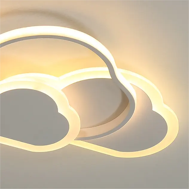 LED luster s diaľkovým ovládaním RIOKO 53W, 3 obláčiky, studené/teplé/neutrálne svetlo, stmievateľné, biela