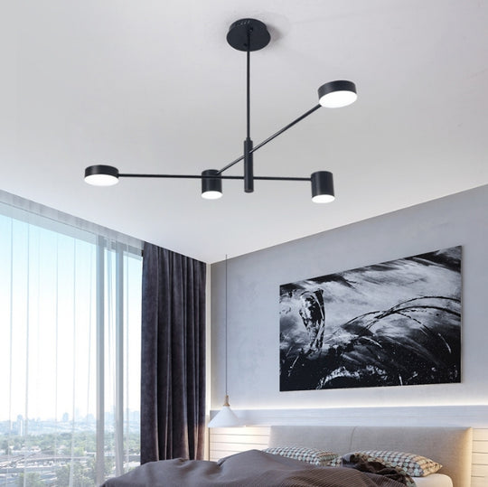 LED luster GALIOS 48W, 4 prvky, studené/teplé/neutrálne svetlo, čierne Moderné lustre Predvolený názov Dizajn Alessandro