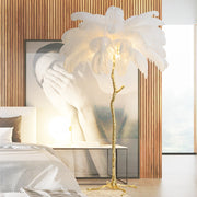 Lampaar Feathers Politidis 1 x E27 170 cm biela