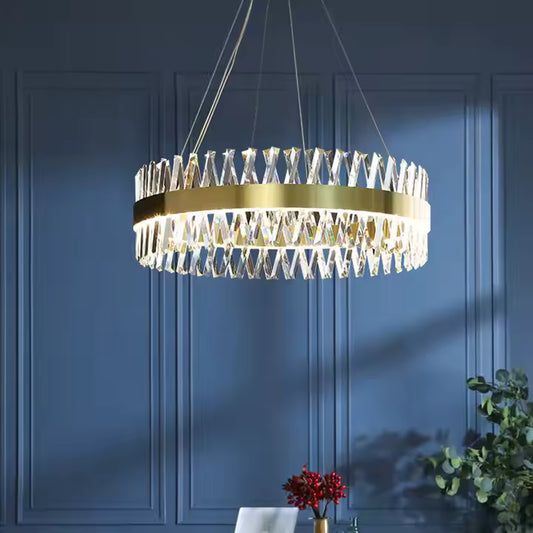 CASERTA LED luster s diaľkovým ovládaním, 41W, stmievateľný, priemer 40 cm, zlatý