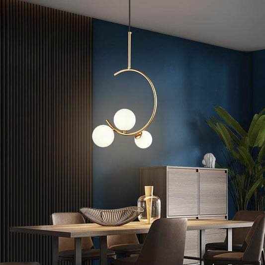 Luster LOFT Átriový, 3x G9, biele zlato, kov, nastaviteľná výška