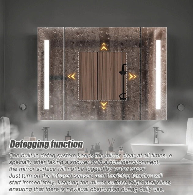 Theresa Wardrobe s LED zrkadlom DBP125 100x70 šedá