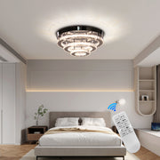 Krištáľový LED luster LLC151/500CH, 64W, 3 prvky, studené/teplé/neutrálne svetlo, stmievateľné, lesklý chróm
