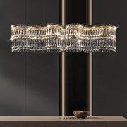 Crystal Luster Windsor Regalis 10XE27, priemer 85 cm, lesklý chróm, nastaviteľná výška
