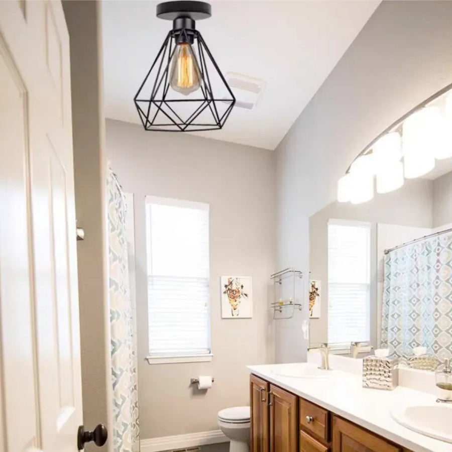 Luster s tienidlom, GRACIE, Diamond, 1XE27, čierny