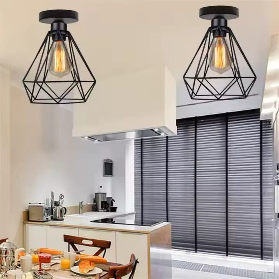 Luster s tienidlom, GRACIE, Diamond, 1XE27, čierny