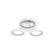 VEĽKÝ 24W LED luster, 3 kruhy, neutrálne svetlo, biely