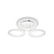 VEĽKÝ 24W LED luster, 3 kruhy, neutrálne svetlo, biely