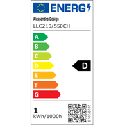 Round Alberian Led Led, 20 W, studené/horúce/neutrálne svetlo, kryštál, lesklý chróm