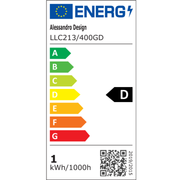 Krištáľový LED luster LLC213/400GD okrúhly, 22W, studené/teplé/neutrálne svetlo, krištáľ, zlatý