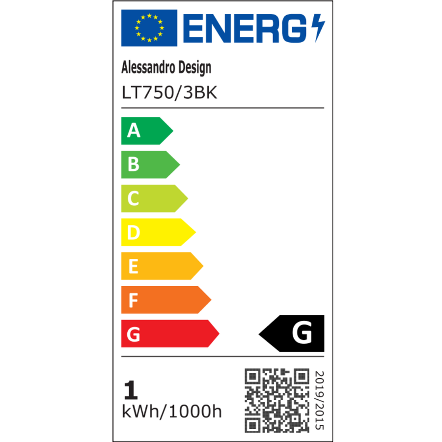 LED luster s diaľkovým ovládaním 73W, 3 Elements, Studené/Teplé/Neutrálne svetlo, Stmievateľné, Čierny, LT750/3BK