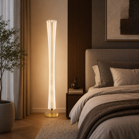 Moderné LED svietidlo Augustinus 40W 127Cm Teplé/Neutrálne/Studené Zlaté svetlo
