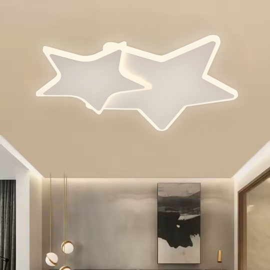 LED luster s diaľkovým ovládaním 41W, Hviezdy, Studené/Teplé/Neutrálne svetlo, Stmievateľné, Biely LED luster s diaľkovým ovládaním Predvolený názov Alessandro Design