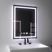 Obdĺžnikové LED zrkadlo 45x60cm Verite Motionglow MARCLELL SMONABLE CLOCKY SYSTÉM A SMOLNÝ TERMOMERMER