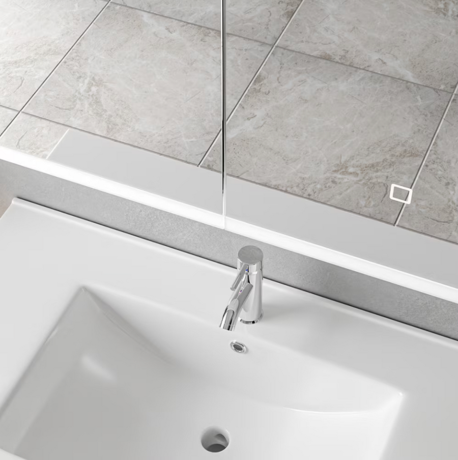 Ingrid skrinka s LED zrkadlom DBP123 80x70 biela