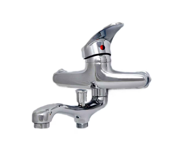 Glosy Chrome Tub Battery - Plná súprava s otočným potrubím 25 cm, para, hadicami a excentrickými zahrnutými