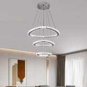 LED kryštál LULUS s 118 W Silver Latifah Diaľkovým ovládaním