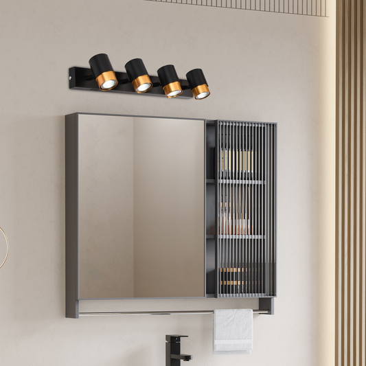 LED projektor so 4 projektormi GU10, 3000K/4000K/6000K, zlato, kov a akryl