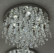 Round Alberian Led Led, 20 W, studené/horúce/neutrálne svetlo, kryštál, lesklý chróm