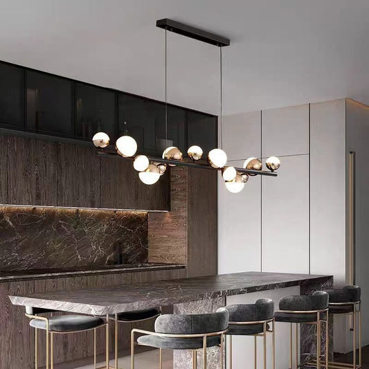 Aurion 29W akrylový LED závesný luster s diaľkovým ovládaním, stmievateľný, čierne zlato, kov a akryl